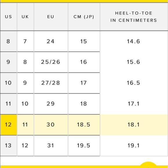 keen sandals size chart